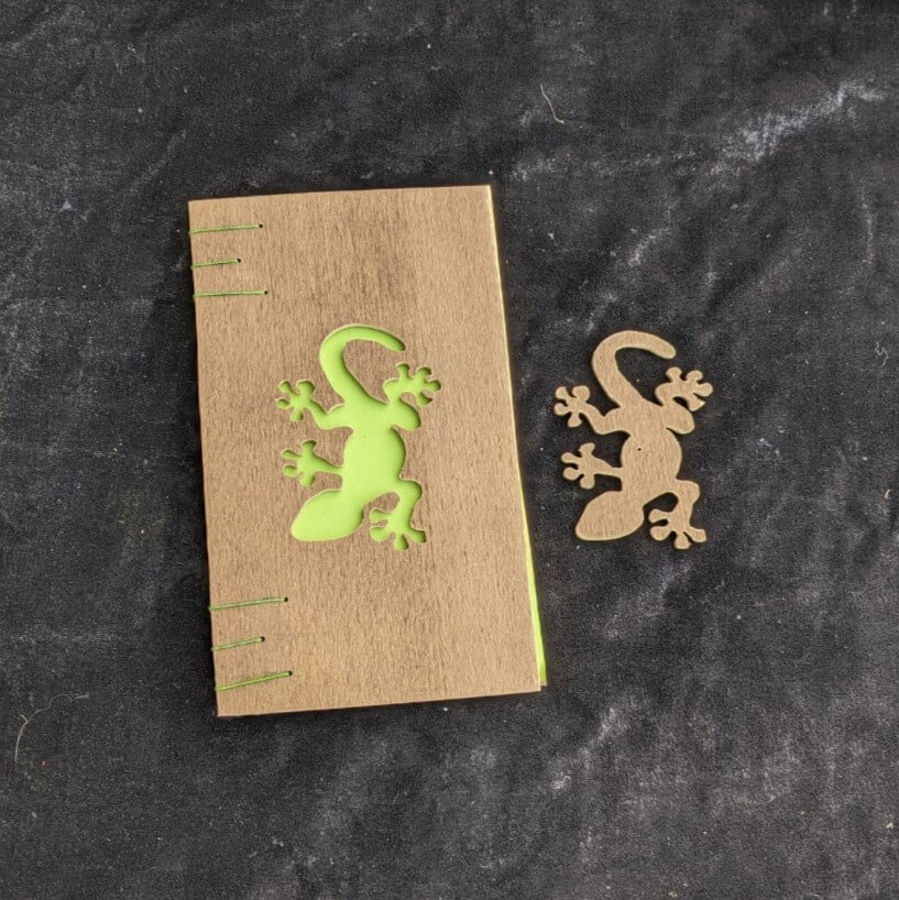 Carnet artisanal breton en bois pour écrire et dessiner